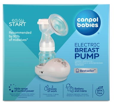 CANPOL BABIES EasyStart elektriskais piena pumpis, 1 gab.