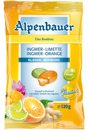 ALPENBAUER Ingwer- Limette- Orange BIO konfektes, 120 g