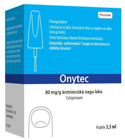 ONYTEC 80 mg/g ārstnieciskā nagu laka, 1 gab.