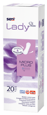 SENI Lady Slim Micro Plus uroloģiskie ieliktņi, 20 gab.