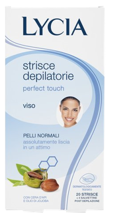 LYCIA Perfect Touch Face depilācijas vaska strēmeles, 20 gab.