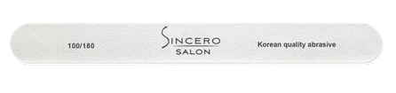 SINCERO SALON Profesional 100/180 White nail file, 1 pcs.