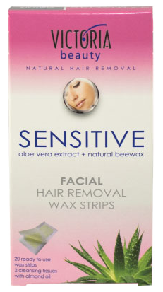 VICTORIA BEAUTY Fecial hair removal wax strips, 20 pcs.