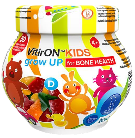 VITIRON Kids Grown UP (4+г.) для здоровья костей жевательные пастилки, 50 шт.