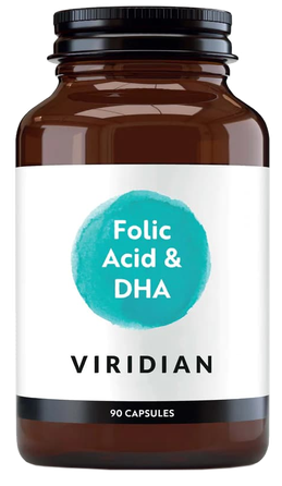 VIRIDIAN Folic Acid & DHA capsules, 90 pcs.