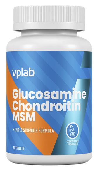 VPLAB GLUCOSAMINE & CHONDROITIN & MSM tabletes, 90 gab.