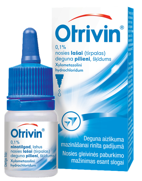 OTRIVIN 0,1 % nasal drops, 10 ml