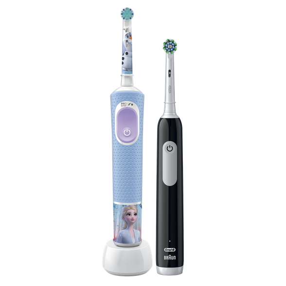 ORAL-B Vitality PRO + Frozen Pro Kids 3+ elektriskā zobu birste, 2 gab.