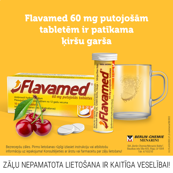 FLAVAMED 60 мг шипучие таблетки, 10 шт.