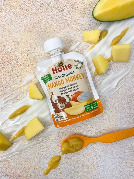 HOLLE Mango and yogurt puree, 85 g