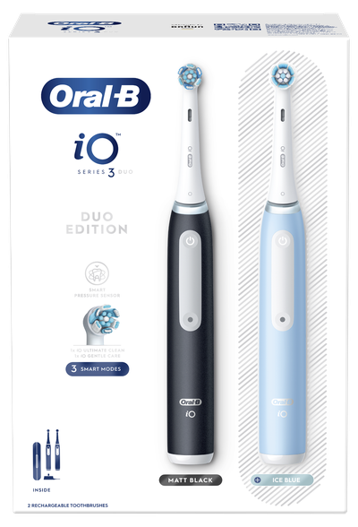 ORAL-B  iO3 Duo Matt Black + iO3 Ice Blue electric toothbrush, 2 pcs.