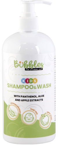 BUBBLES Kids šampūns/dušas želeja, 500 ml