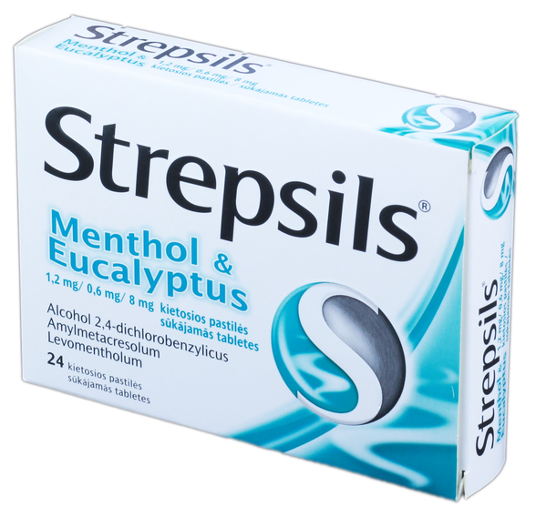 STREPSILS Menthol & Eucalyptus сосательные таблетки, 24 шт.