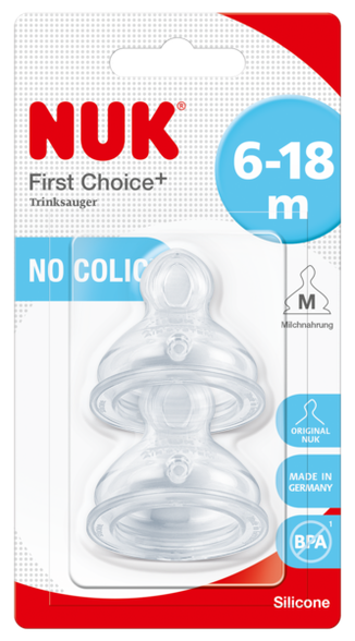 NUK First Choice+ M (6-18 m) Silicone пустышка, 2 шт.