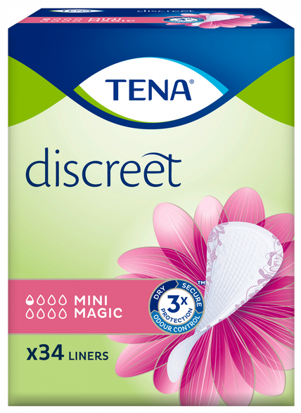 TENA Discreet Mini Magic uroloģiskie ieliktņi, 34 gab.