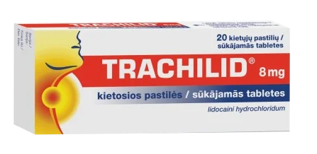 TRACHILID 8mg sūkājamās tabletes, 20 gab.