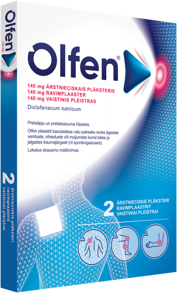 OLFEN 140 mg plāksteris, 2 gab.