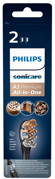 PHILIPS Sonicare A3 Premium All-in-One (black) насадки для электрической зубной щетки, 2 шт.
