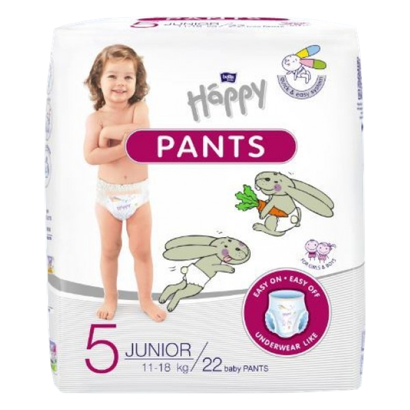 HAPPY   Pants Junior  11 - 18 кг, размер 5 подгузники, 22 шт.