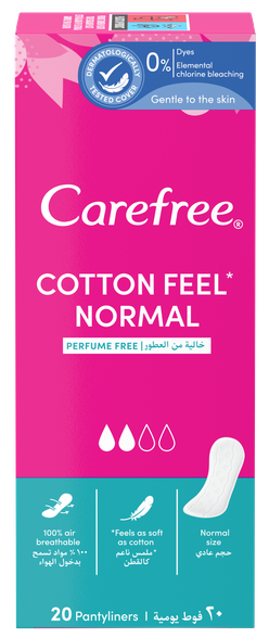 CAREFREE  Cotton Normal pantyliner, 20 pcs.