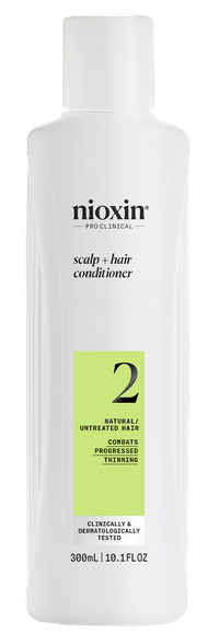 NIOXIN System 2 for Natural Hair with Progressed Thinning Scalp Therapy matu kondicionieris, 300 ml