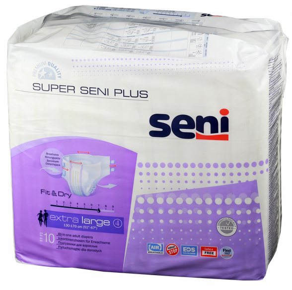 SENI Super Plus Extra Large подгузники, 10 шт.