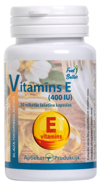 APTIEKAS PRODUKCIJA E Vitamīns 400 IU капсулы, 30 шт.