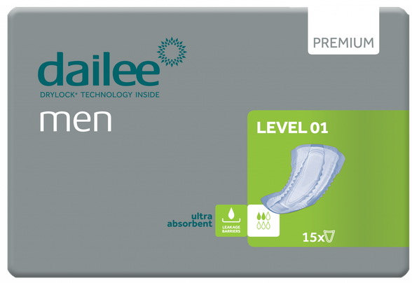 DAILEE Men Premium Level 1 uroloģiskie ieliktņi, 15 gab.