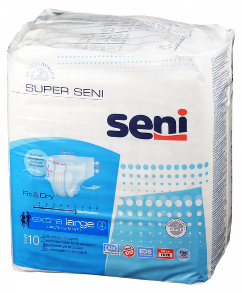 SENI Super Extra Large diapers, 10 pcs.