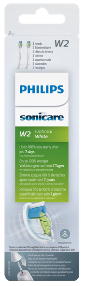 PHILIPS Sonicare W Optimal White насадки для электрической зубной щетки, 2 шт.
