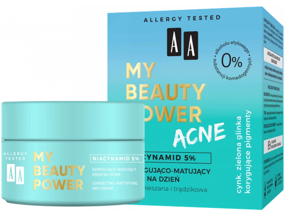 AA MY BEAUTY POWER Acne Correcting and mattifying day sejas krēms, 50 ml