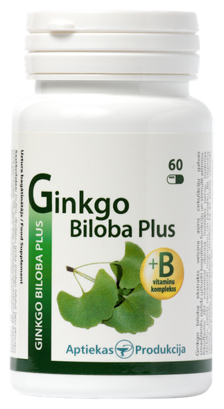APTIEKAS PRODUKCIJA Ginkgo Biloba Plus kapsulas, 60 gab.