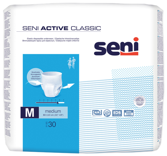 SENI Active Classic Medium (80-110 cm) nappy pants , 30 pcs.