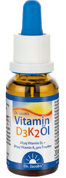 DR. JACKOB’S D3 K2 vitamīni pilieni, 20 ml