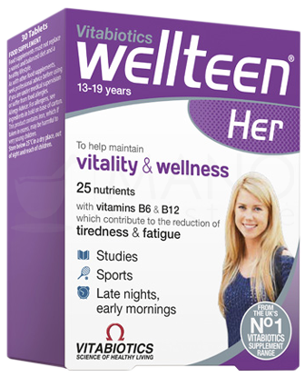 WELLTEEN  Her Vitality&Wellness tabletes, 30 gab.