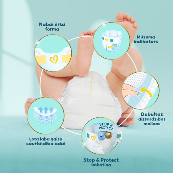 PAMPERS Premium Care 2 (4-8 кг) подгузники, 68 шт.