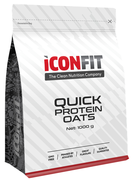 ICONFIT Quick Protein Oats - Blackcurrant biezputra, 1000 g