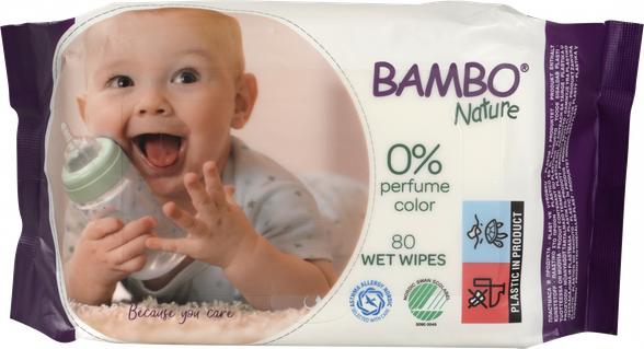 BAMBO Nature wet wipes, 80 pcs.