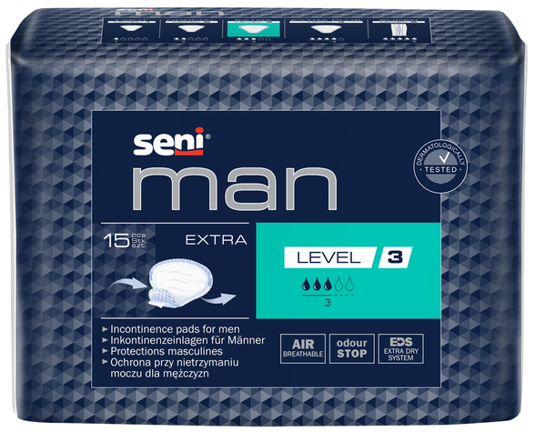 SENI Man Extra (Level 3) urological pads, 15 pcs.