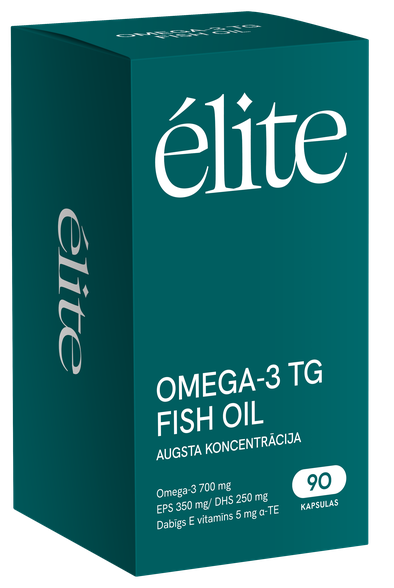 ELITE Omega-3 Tg Fish Oil kapsulas, 90 gab.