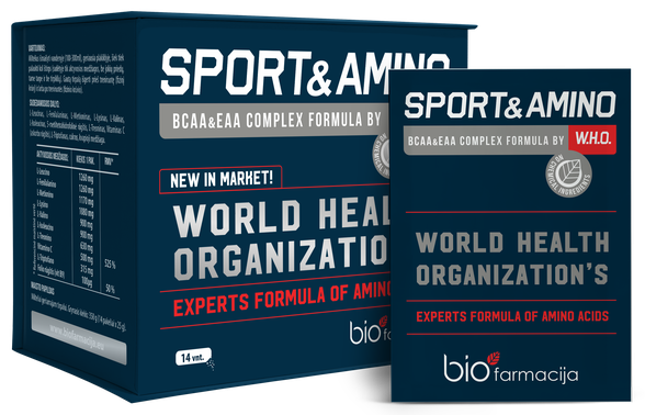 BIOFARMACIJA Sport&Amino W.H.O. пакетики, 14 шт.