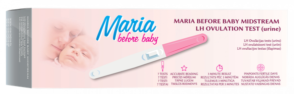 MARIA Before Baby Midstream (iepakojumā 7 gab.) ovulācijas tests, 1 gab.
