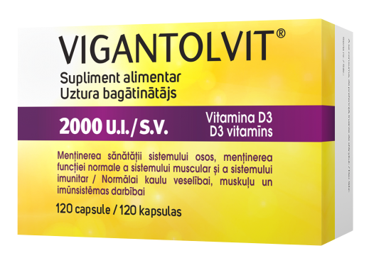 VIGANTOLVIT 2000SV D3 kapsulas, 120 gab.