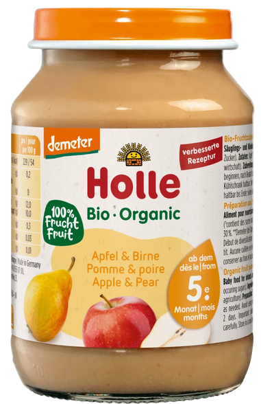 HOLLE Apple and pear puree, 190 g