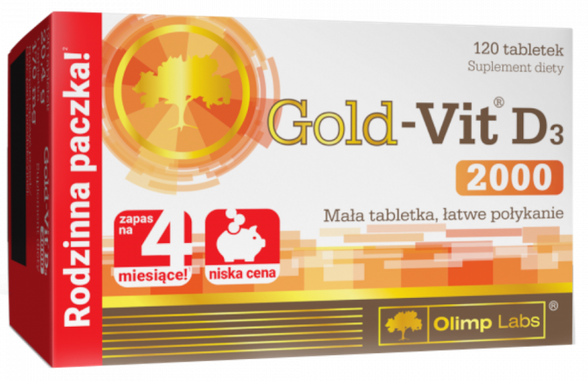 OLIMP LABS Gold - Vit D3 2000 tabletes, 120 gab.