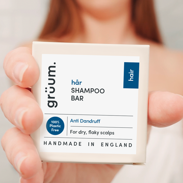 GRUUM Har Zero Plastic - Anti-Dandruff cietais šampūns, 50 g