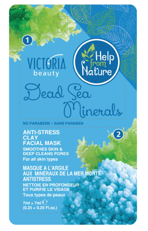 VICTORIA BEAUTY Dead Sea Minerals Anti-stress Clay 7 ml sejas maska, 2 gab.