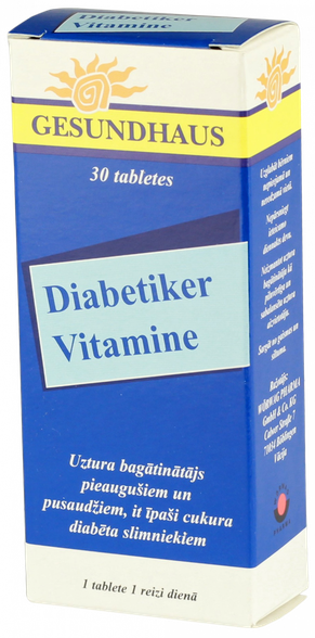 DIABETIKER  Vitamine таблетки, 30 шт.