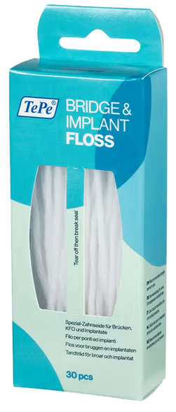 TEPE Bridge & Implant dental floss, 30 pcs.