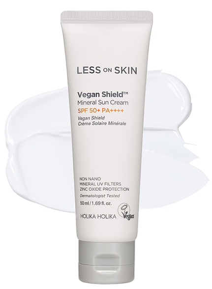 HOLIKA HOLIKA Less On Skin Vegan Shield Mineral SPF50+ sunscreen, 50 ml